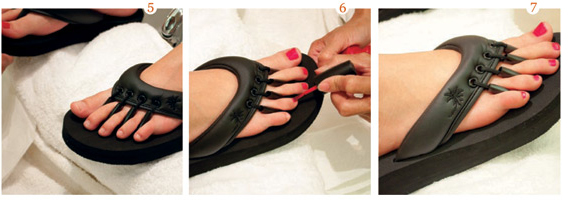 pedi flip flops with toe separators